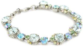 Sorrelli "Running Water" Classic Crystal Antique Silver Tone Bracelet Link Bracelets Jewelry