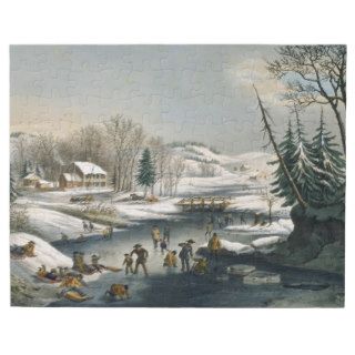 Currier and Ives Winter Morning Puzzle