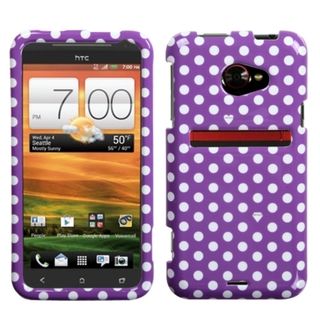 MYBAT Dots Purple/white Phone Protector Case Cover for HTC EVO 4G LTE Eforcity Cases & Holders