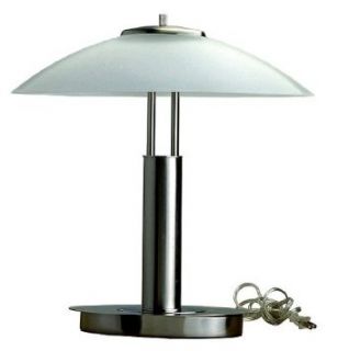Contemporary Style Polished Steel Finish Table Desk Lamp    