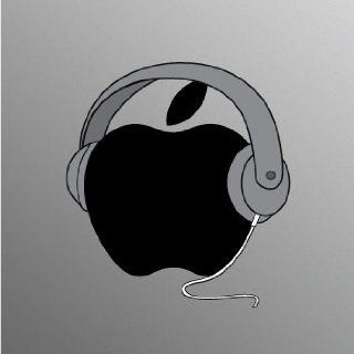 Grey Headphones Decal Sticker for 21.5 and 27 inch Apple iMac Desktop Computers & Accessories