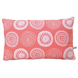 flowers cushion by pink grapefruit