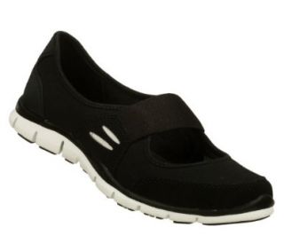 Skechers Gratis Asana Womens Mary Jane Sneakers Wide Width Black/White 11 W Shoes