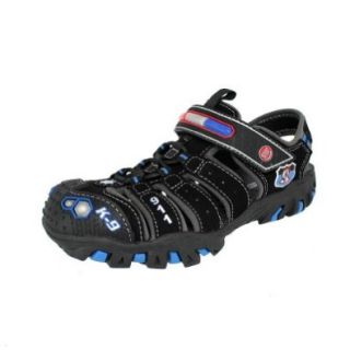 SKECHERS RAVAGE POLICE II BLACK/ROYAL KIDS BOYS SANDALS Size 11M Shoes