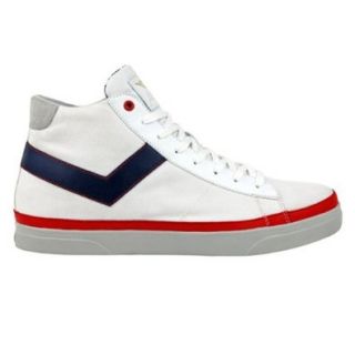 Men's Pony Collegiate Shoe in White/Navy/Charcoal Size 7 Shoes