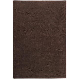 Candice Olson Loomed Cocoa Floral Plush Wool Rug (33 X 53)