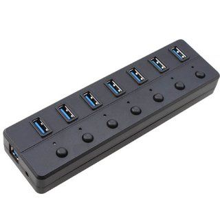 AGPtek Professional USB 3.0 7 Port Hub with 5V 2A Power Adapter (VIA VL812 Chipset) Computers & Accessories