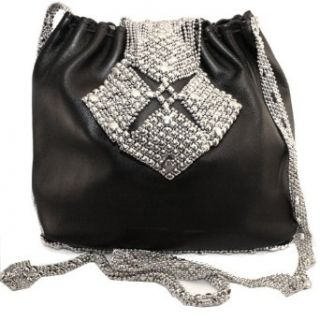 Sergio Gutierrez Liquid Metal Crystal Crown Womens Shoulder Handbag Purse Evening Handbags Shoes