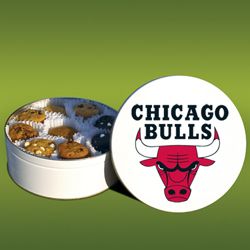 Mrs. Fields Chicago Bulls 48 Nibbler Cookies Tin