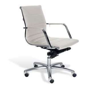 Jesper Office White Low Back Commercial Grade Modern Office Chair