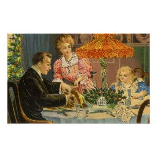 Vintage Christmas, Family Dinner Posters