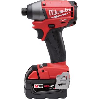 Milwaukee M18 FUEL 1/4in. Hex Impact Wrench — With 4.0Ah Extended Run Time Batteries, Model# 2653-22  Impact Wrenches