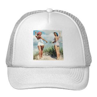 Vintage Retro Women 60s Surfing Beach Girls Hats