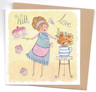 with love card with marigold seeds by seedlings cards