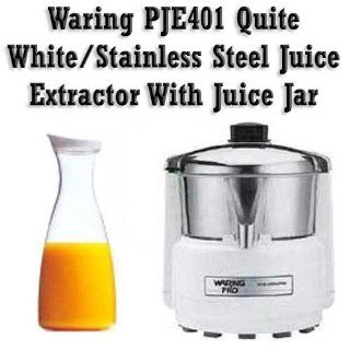Waring PJE401 Quite White/Stainless Steel Juice Extractor With Juice Jar Kitchen & Dining