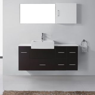 Virtu USA Hazel 56 inch Single Sink Bathroom Vanity Set VIRTU Bathroom Vanities