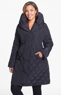 Gallery Pillow Collar Down & Feather Coat (Plus Size)