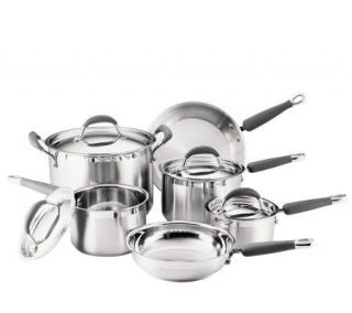 KitchenAid Brushed Stainless Steel 10 Piece Cookware Set —