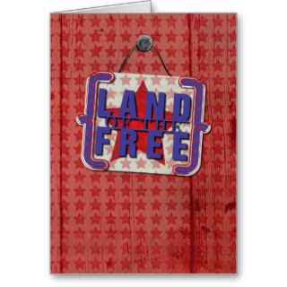 Happy Veterans Day Land of the Free Rustic Door Greeting Cards