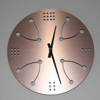 copper wishing wall clock by housebling