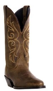 Women's Laredo 11" Pull On Cowboy Boots BROWN 9 M Shoes