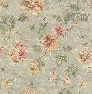Brewster FD64028 Beacon House Madison Florals Maxwell Rose Wallpaper, 20.5 Inch by 396 Inch, Blue    