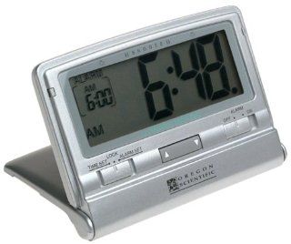 Oregon Scientific Widescreen Nightfinder Travel Alarm Clock, Silver  