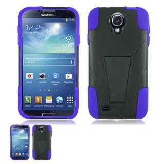 Samsung Galaxy S 4 I9500, I545, I337, L720, M919, R970 Black And Blue Hardcore Kickstand Case 3rd Gen. Cell Phones & Accessories
