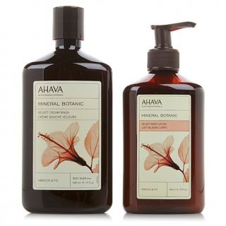 AHAVA Hibiscus and Fig Cream Wash and Body Lotion Duo