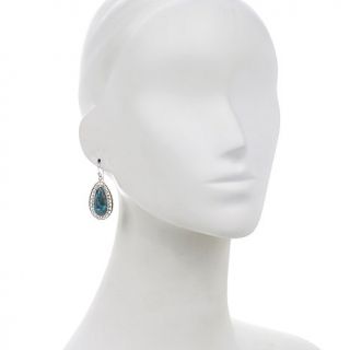 Himalayan Gems™ Turquoise Pear Shaped Sterling Silver Drop Earrings