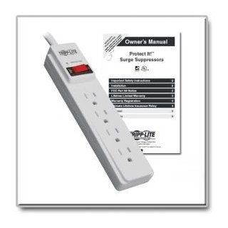 Tripp Lite TLP404 Surge Protector Strip 120V 4 Outlet 4ft Cord 450 Joule Computers & Accessories