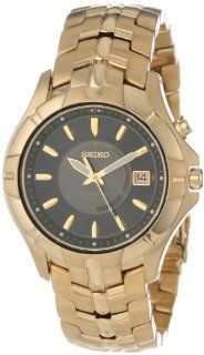 Seiko Men's SKA404 Kinetic Gold Tone Watch Seiko Watches