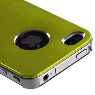 MYBAT IPHONE4AVHPCBKCO405WP Premium Brushed Metallic Cosmo Case for iPhone 4   1 Pack   Retail Packaging   Green Cell Phones & Accessories