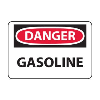Osha Compliance Danger Sign   Danger (Gasoline )   Self Stick Vinyl