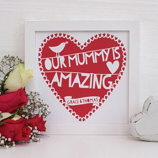 personalised our mummy is…framed print by birdyhome