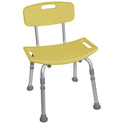 Yellow Bathroom Safety Shower Tub Bench Chair With Back