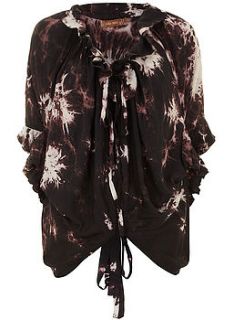 20% off tie dye ruffle neck blouse from £25 by jolie moi