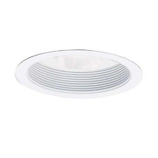 Cooper Lighting 406WWB 6 Inch Baffle Trim with Reflector, White Baffle with White Reflector   Recessed Light Fixture Trims  