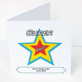 superstar dad/daddy card by spotty n stripy