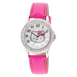 Hello Kitty Analog Watch with Clear Stone Encrus