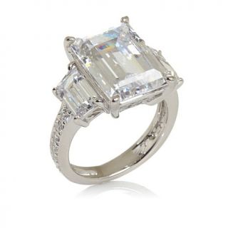 Jean Dousset Absolute™ Emerald Cut and Baguette 3 Stone Ring