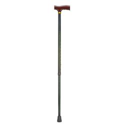 Mabis Duromed Adjustable Green Ice Wood Derby Top Handle Cane