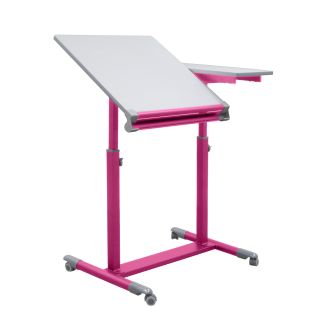 Studio Designs Pink/white Europa Split Top Drafting Table