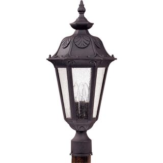 Cortland 3 light Satin Iron Ore Post Lantern