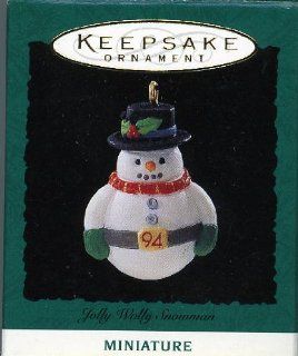 Hallmark Keepsake Ornament Jolly Wolly Snowman 1994 QXM409 3   Decorative Hanging Ornaments