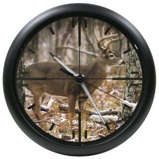La Crosse Technology 403 310F 10 Inch Wildlife Scope Clock with Lighted Hands   Whitetail Deer Design