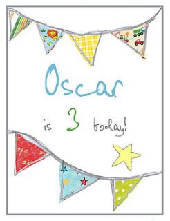 personalised boy's birthday card by violet pickles