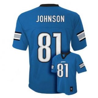 Calvin Johnson Detroit Lions Light Blue NFL Youth 2013 Season Mid tier Jersey (X large 18/20) Clothing