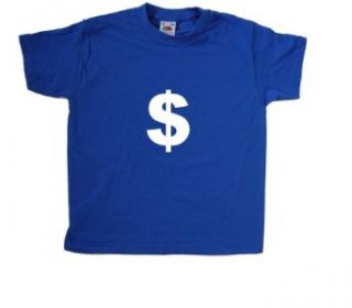 Dollar Sign Royal Blue Kids T Shirt Clothing