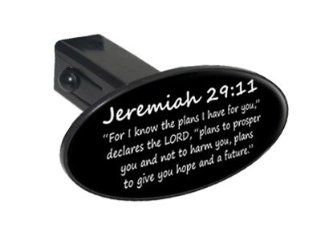 Jeremiah 29 11   Christian Bible Verse   1 1/4 inch (1.25") Tow Trailer Hitch Cover Plug Insert Automotive